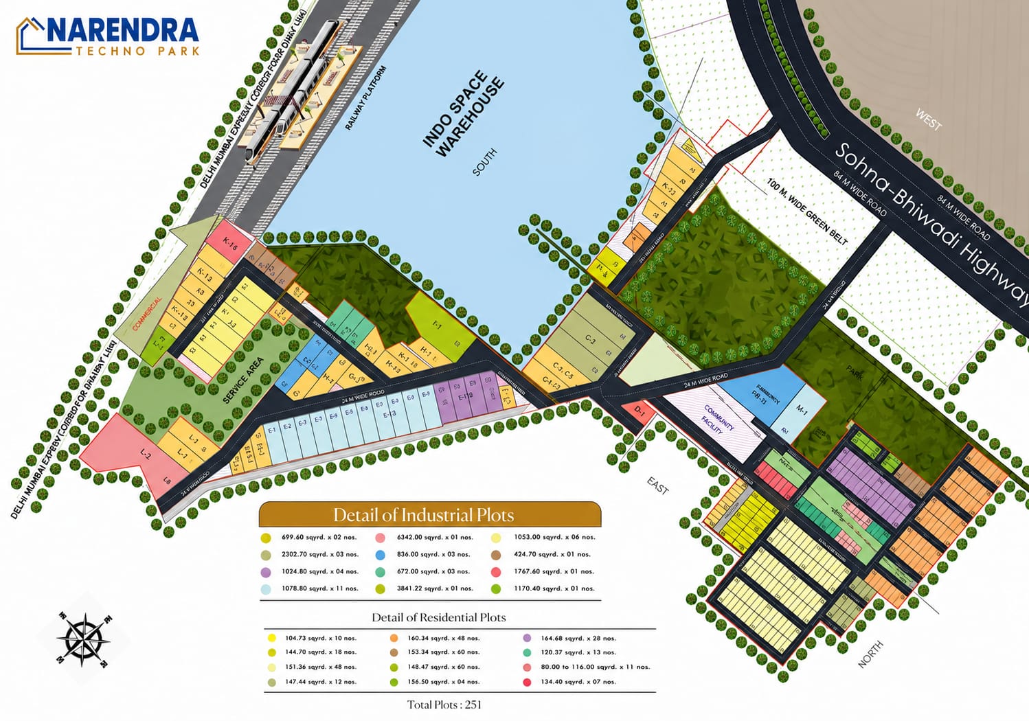 Narendra Techno Park Tauru master site map and plot layout